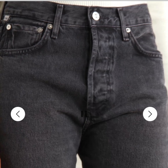 COH CITIZENS OF HUMANITY AVA #142 STRETCH LOW-WAIST STRAIGHT LEG BLACK WASHED - Picture 2 of 15